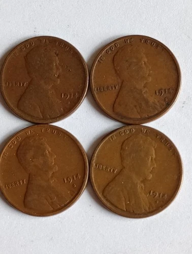 1914 S Lincoln Wheat Cent Penny Good Condition