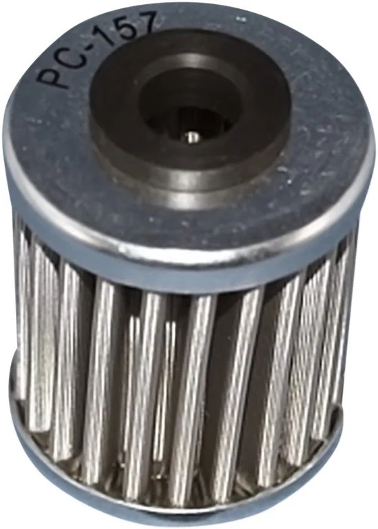 Filtro de aceite corto de acero inoxidable para motocicleta ATV/UTV PC157 PC Racing FLO Drop In PC Foto 2 de 4