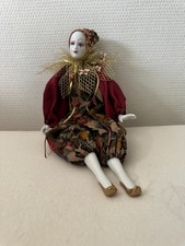 Vintage Porzellan Künstlerische Harlekin Pup...