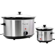 8.4 Qt Slow Cooker & 0.6L Mini Warmer - Perfect for Family Meals!