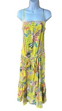 Loft Floral Strappy Flounce Midi Dress Size 8 NWT