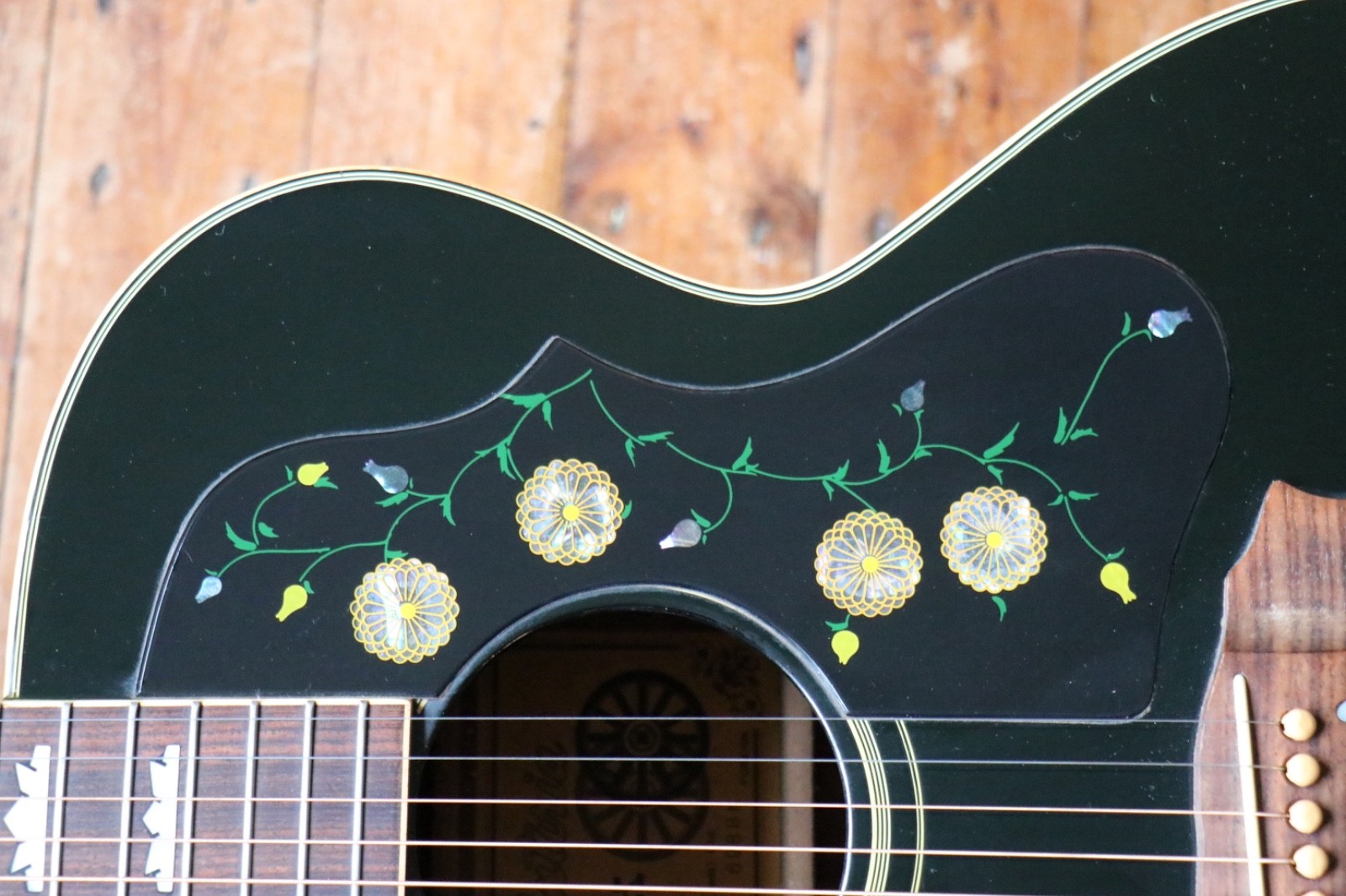 Vintage Lawsuit Era Antoria J200 698BK 1977 (Ibanez Factory)  + Gibson Strings