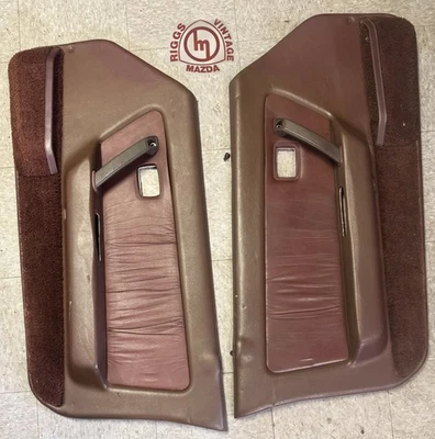 Mazda Rx7 S3 FB 1984 1985 Burgundy Power Window Door Cards Trims Panels - Image 1 of 4