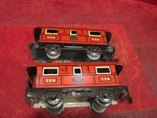 x2 Marx New York Central Caboose Tin 4 Wheel 556