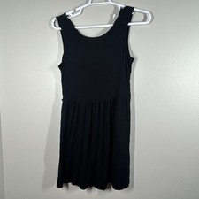 Old Navy Dress Womens M Black Sleeveless Tie Back Scoop Neck Casual Skater