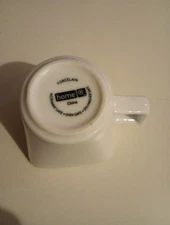 1  New Square Pampered Chef Simple Additions White Coffee Mugs 3 3/4"