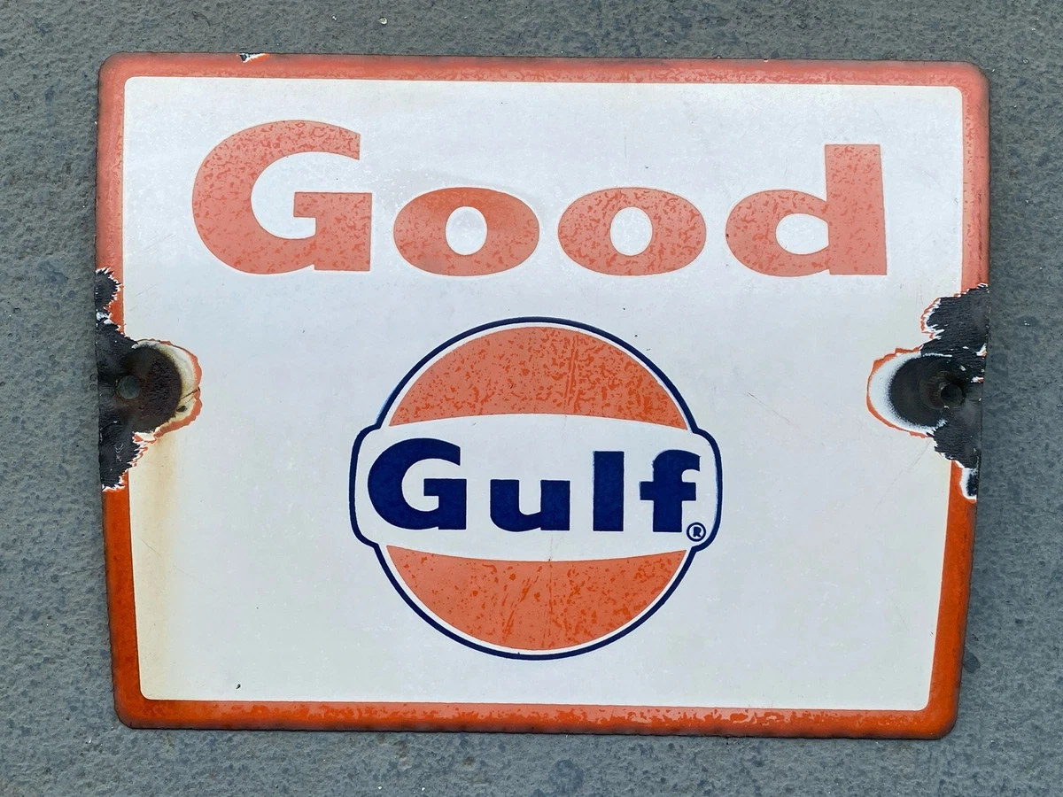 Vintage Gulf Sign In Collectible Gas & Oil Advertising Signs for