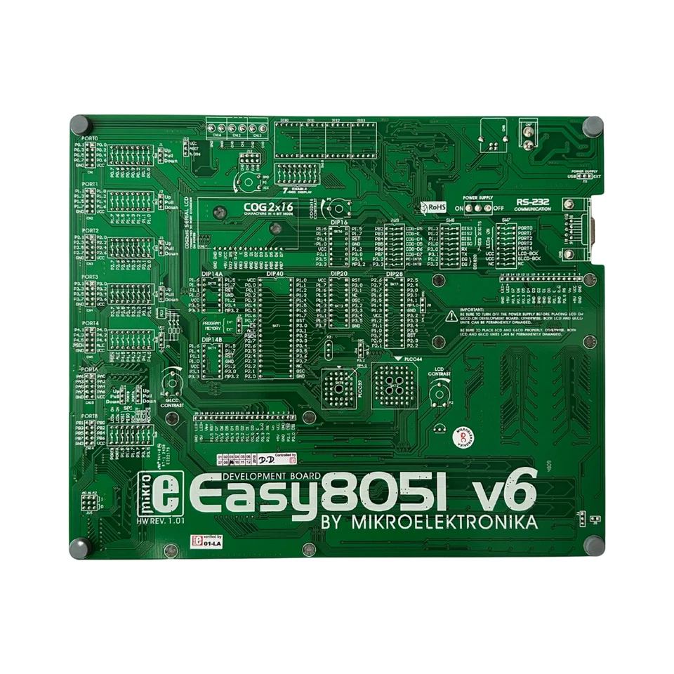 MikroElektronika Easy8051 v6 Development Board USB RS232 GLCD – Open Box NOS - Image 2 of 3