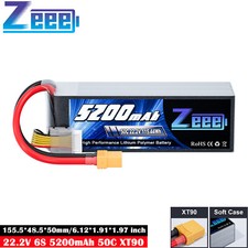 Zeeee 6S Lipo batteria batteria 22,2V 5200mAh XT90 50C per RC aereo elicottero