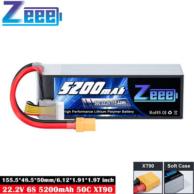 Zeee 6S Lipo Akku Batterie 22,2V 5200mAh XT90 50C für RC Flugzeug Hubschrauber