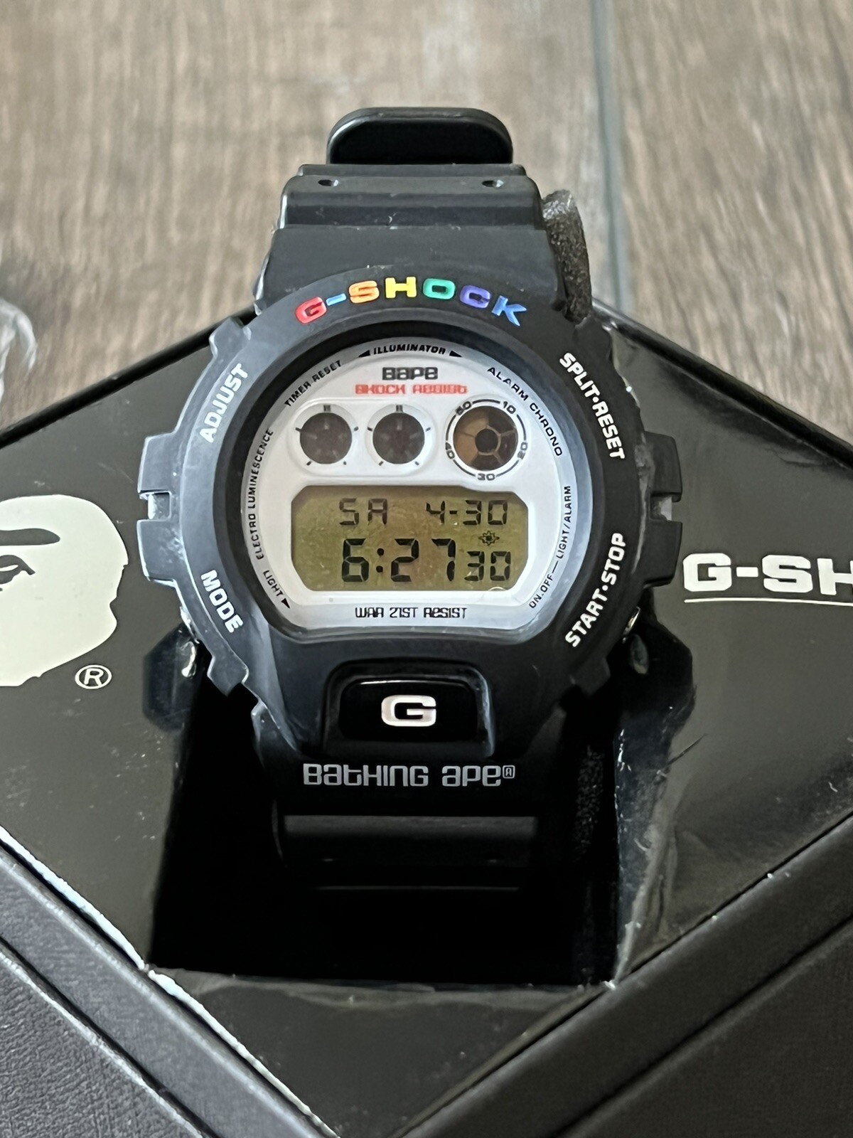 G-shock a Bathing Ape Dw-6900 Black 