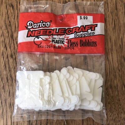Darice Needle Craft Floss Bobbins 25 Pcs Vintage