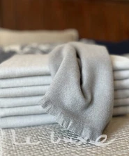 Cashmere Solid Throw Blanket Hudson Park 50"x70" Charcoal Gray  $430