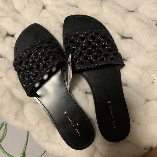 braided black slides