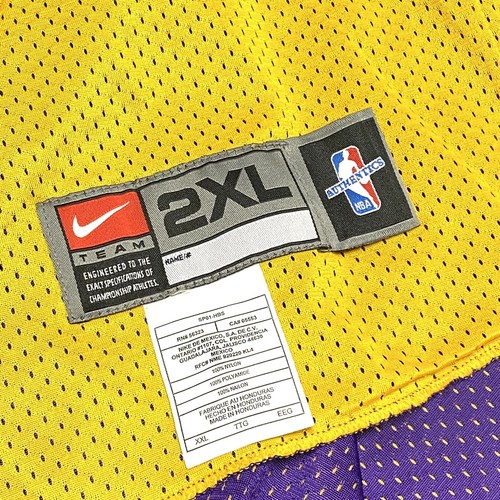 Nike Authentique Kobé Pratique Lakers NBA Maillot Basketball Air Jordan Shaq - Photo 9 sur 11