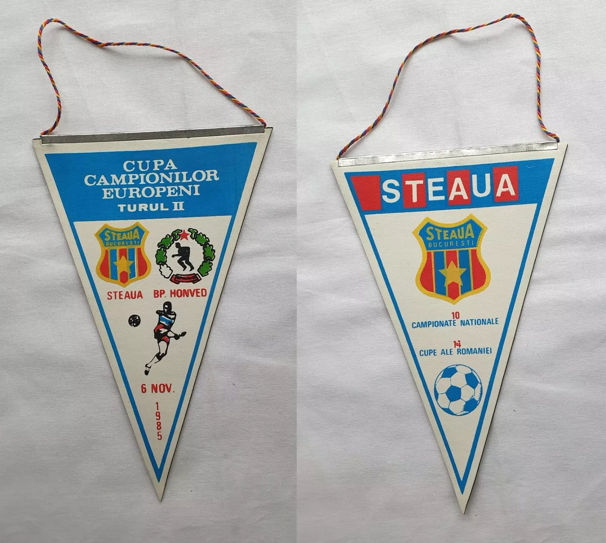 Romania football European Champions Cup 1985 Steaua Bucuresti & BP. Honved