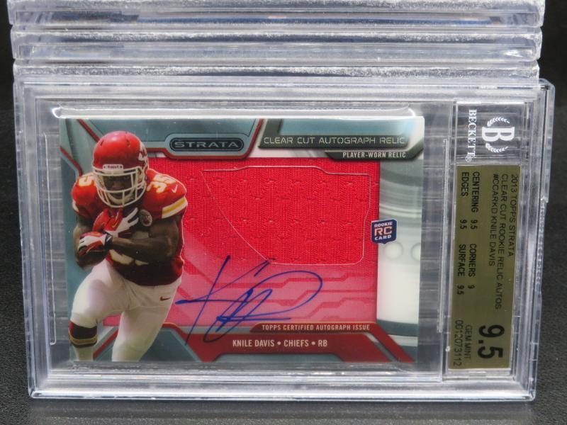 Knile Davis Topps Strata Clear Cut Autograph Relic Rookies #KD Base