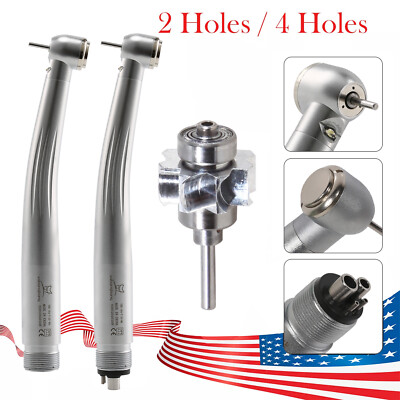 Dental High Speed LED E-generator Fiber Optic Air Turbine Handpiece 2/4-Hole