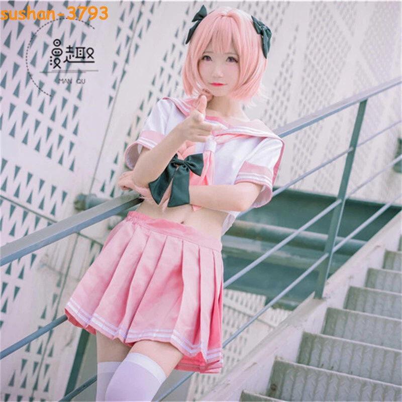 Destino Apócrifo Astolfo Cosplay Disfraces Rosa Marinero Traje Fiesta Uniforme Regalos Foto 4 de 4