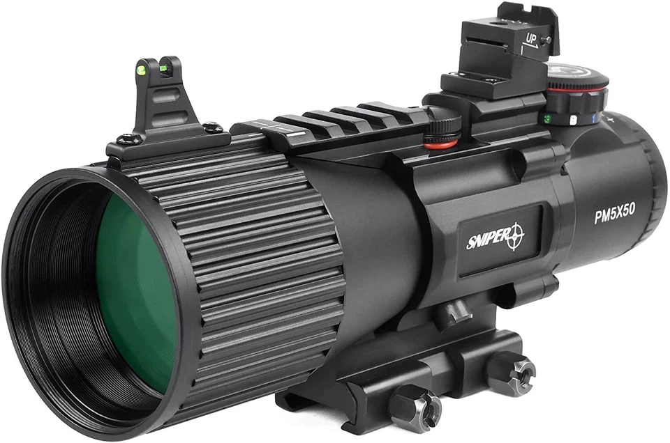 Sniper LS5X50 Prism Scope Red Dot scope with Red and Green Illuminated reticle - Image 2 of 4
