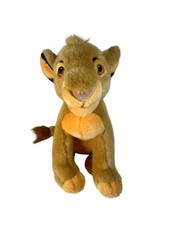 Disney Store The Lion King YOUNG SIMBA 13  Inch Plush Stuffed Animal Toy Used