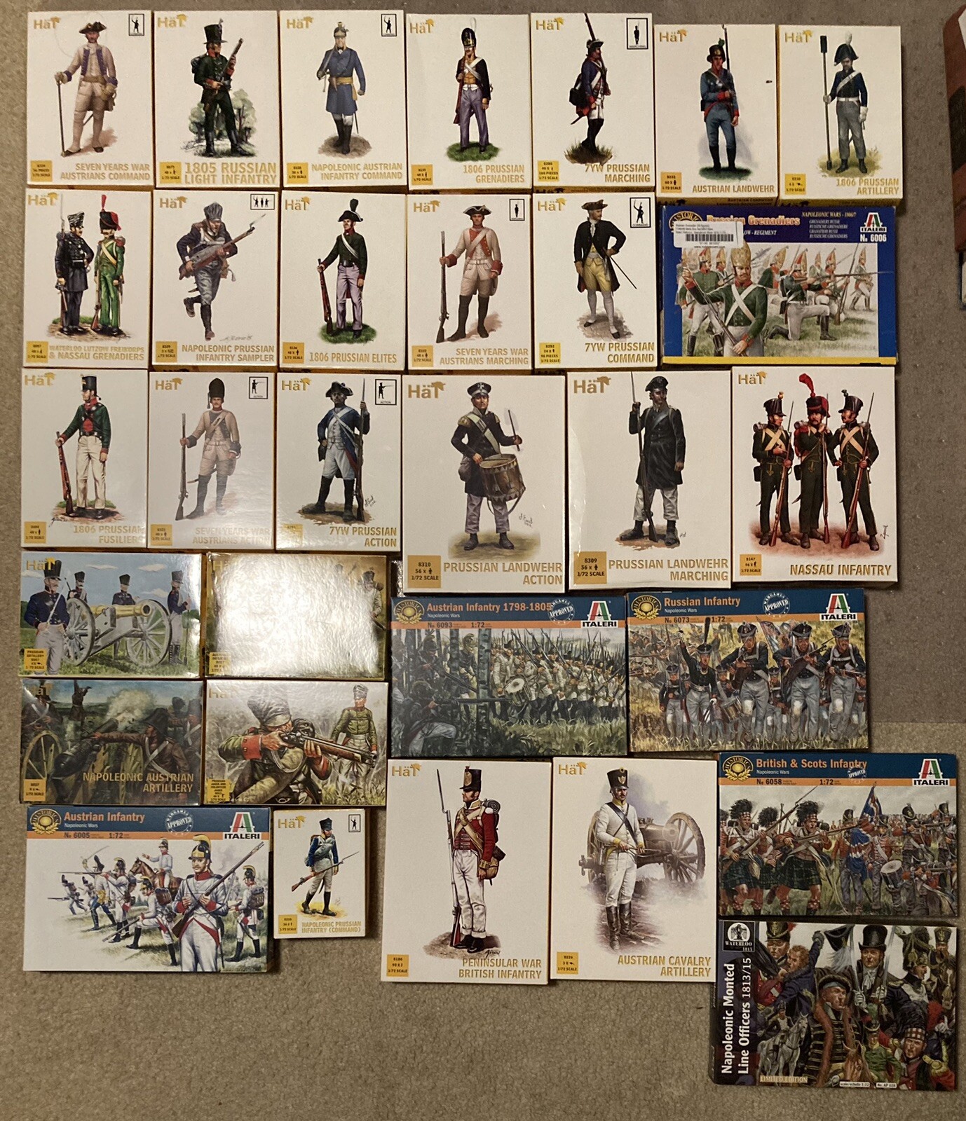 Super collection Lot hat 1/72 Napoleonic British French Minor Countries 40 Guns