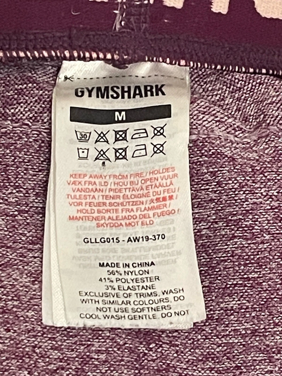 gymshark flex dark marl blush nude preowned leggings
