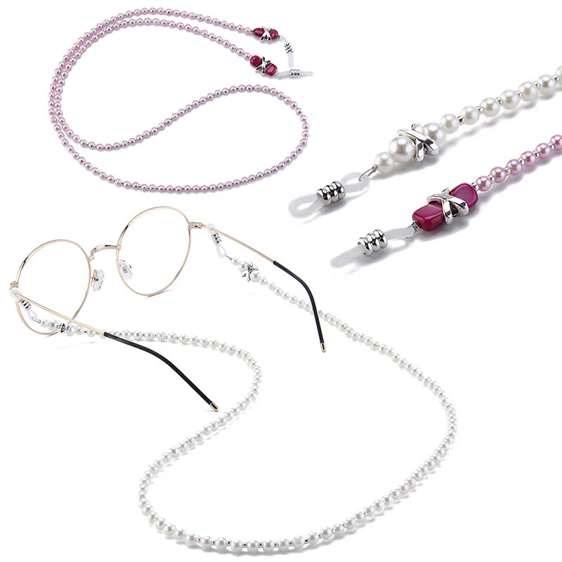 Cadena de gafas de sol con cadena de perlas de imitación cordón de cuentas Foto 3 de 4