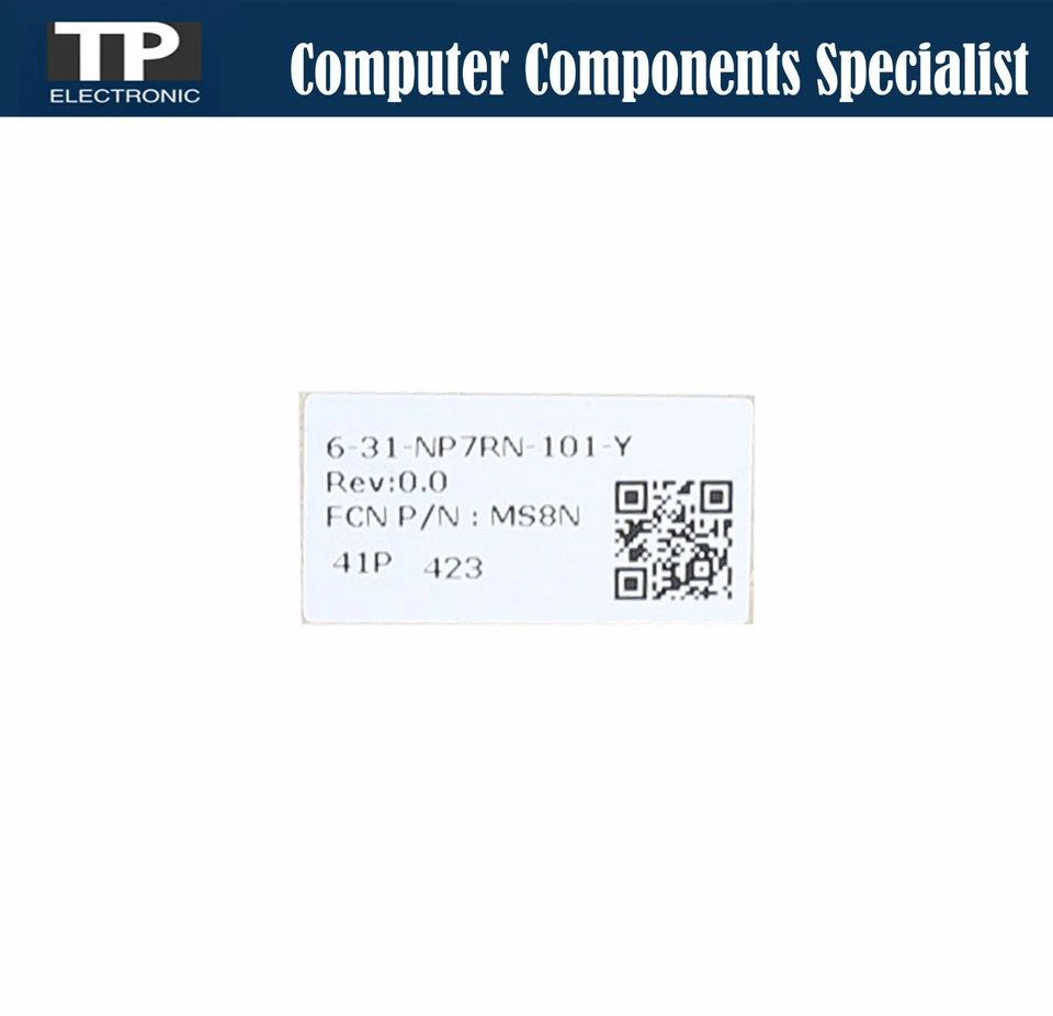 Laptop CPU Heatsink Fan DFS5L32616486P 6-31-NP7RN-101-Y - Image 3 of 3