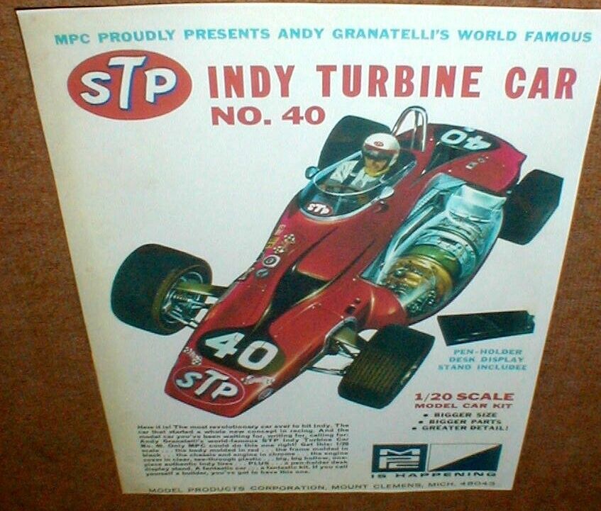 MPC STP Indy Turbine Car # 40 Model Car 1/20 Full Color MPC STP Indy Turbine Car # 40 Model Car 1/20 Full Color