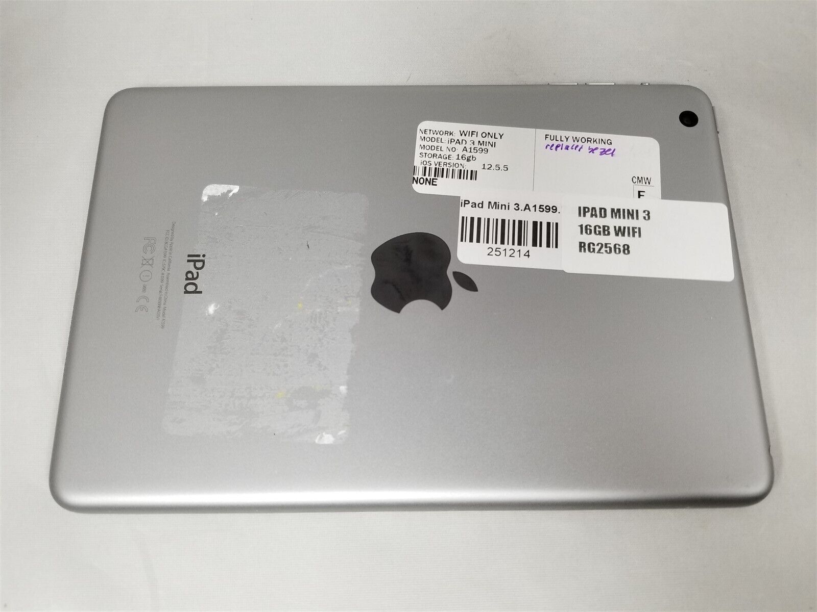 Apple iPad mini 3 16GB, Wi-Fi, 7.9in - Space Gray for sale online 