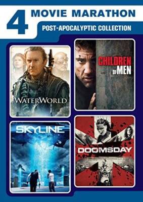 4 Movie Marathon: Post-Apocalyptic Collection (Waterworld  Skyline  Chi - GOOD