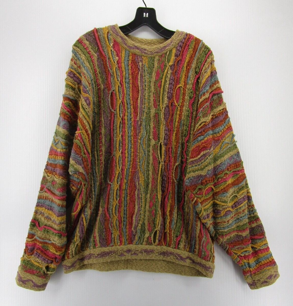 Coogi Sweater Men Large Green VINTAGE Linen Pullover Hip Hop Coogi Sweater Men Large Green VINTAGE Linen Pullover Hip Hop