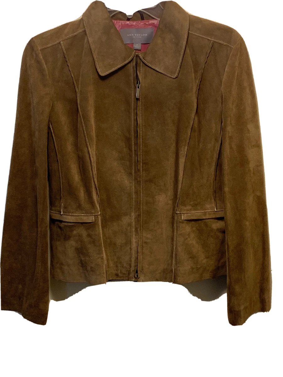 Ann taylor suede jacket cheap