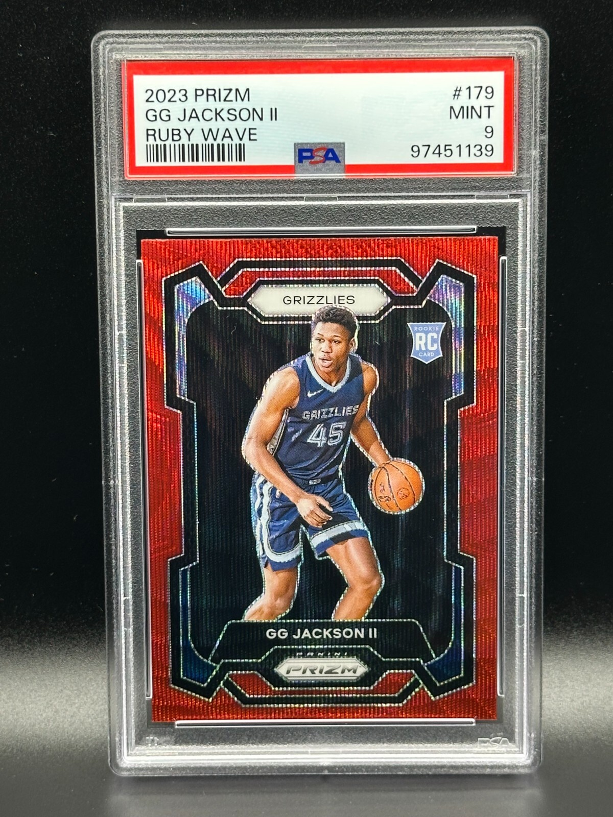 2023 Panini Prizm #179 GG Jackson II - RC RUBY WAVE - PSA 9