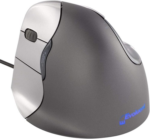 Evoluent VM4L Silver/Black 1 x Wheel USB Wired Laser Vertical Mouse Left Handed - Picture 5 of 5