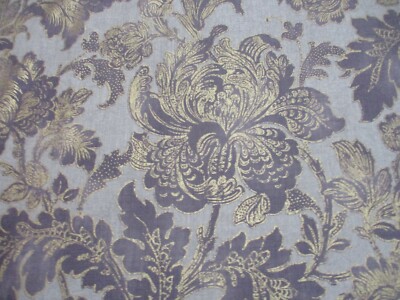 Zoffany Gardinenstoff 'GUILDED DAMAST' 1,4 Meter Antiquary Linen - 100% Leinen