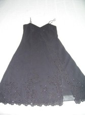 Little black dress ~ Chica's size S small ~ beaded & sequin floral design