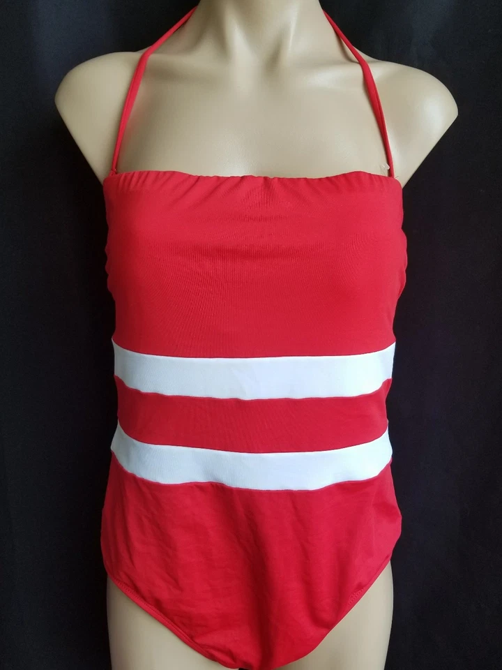 Traje de baño Lauren Ralph Lauren First of Cruise rojo y blanco halter o sin tirantes 12 Foto 2 de 4