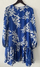 Alexis × Target Blue Floral Mini Shift Dress Blue White Tiered Women’s Large