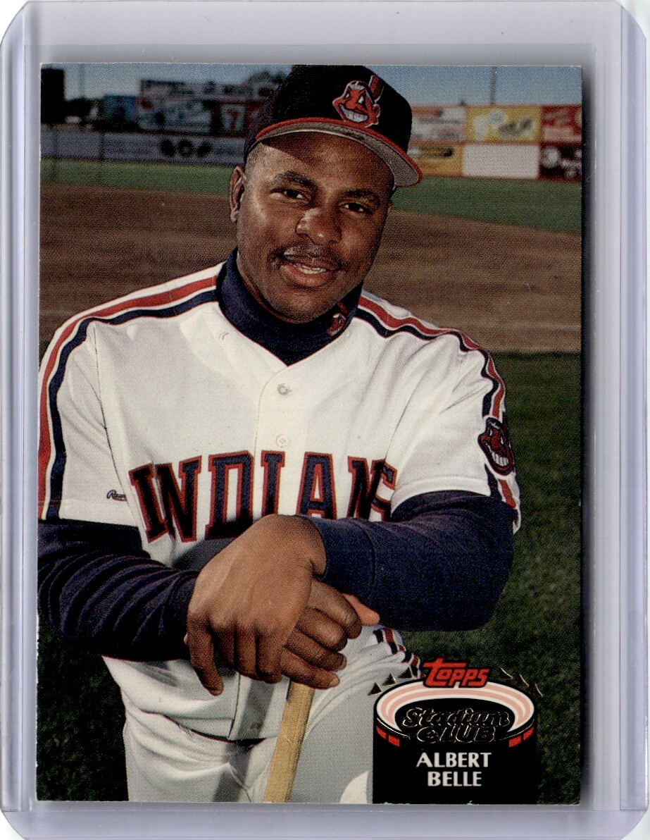 1992 Stadium Club Albert Belle Baseball Card Cleveland Indians