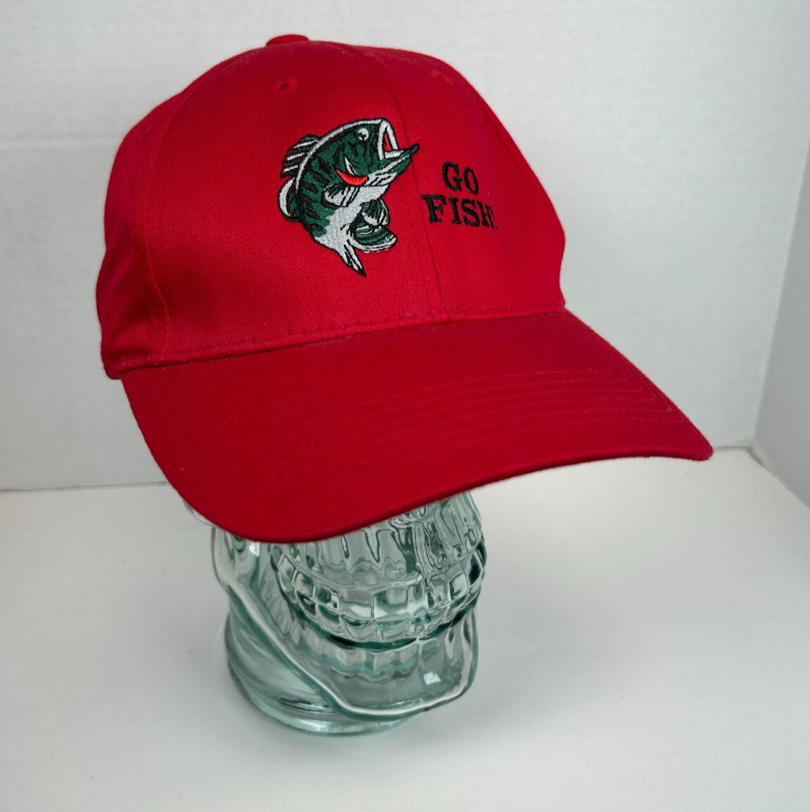 GO FISH Adjustable Strapback Baseball Cap Hat Sol… - image 1