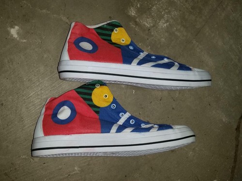 NVR5 Mens Hi Top Sneakers Shoes LIFE WATR NOSWOT Size 9 - Picture 3 of 8