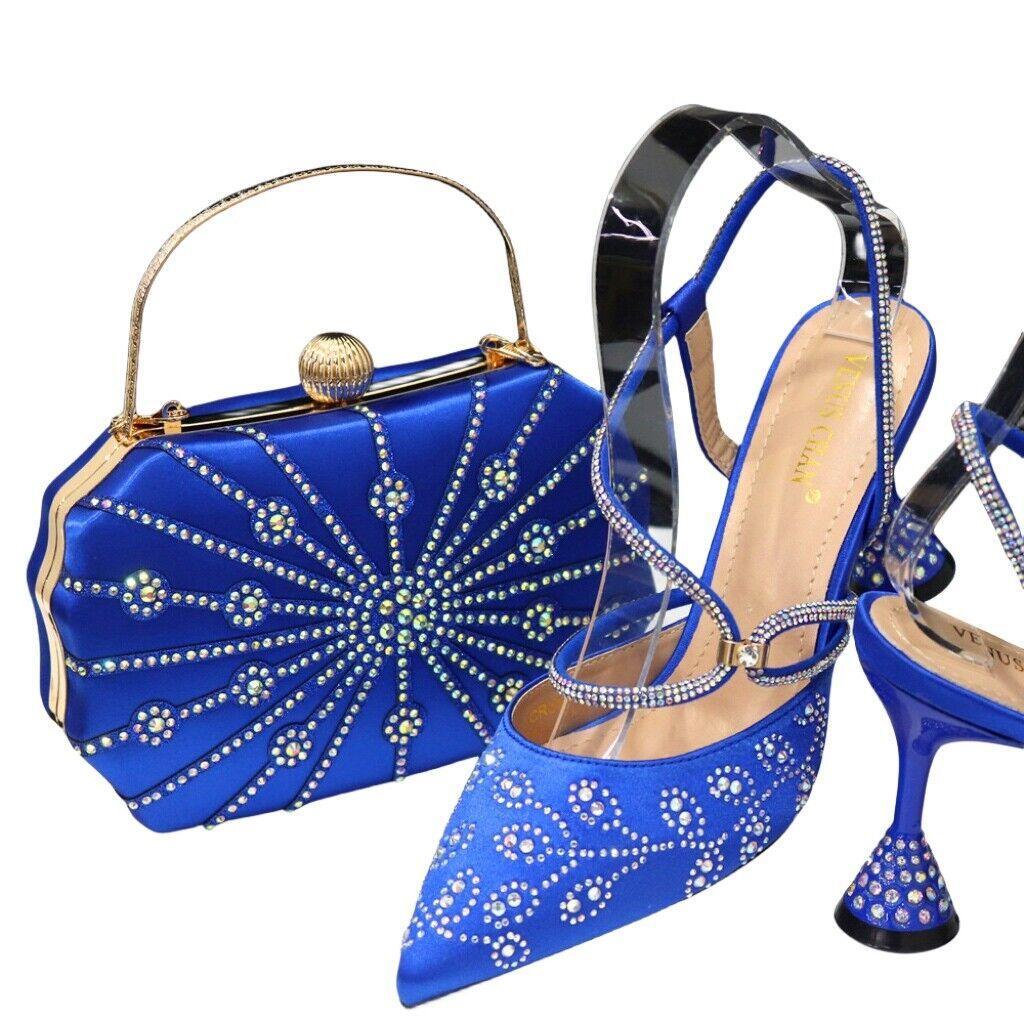 Set Design Italiano Lusso Strass Scarpe Donna Tacchi 7,5 CM Scarpe