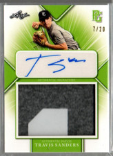2021 Leaf Perfect Game Showcase Patch #PATS3 Travis Sanders Auto Jersey /20