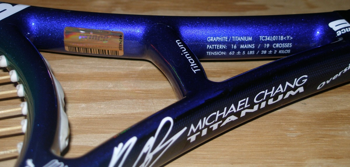 Prince Longbody Michael Chang Titanium Oversize 107 4 3/8
