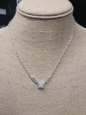 Ross-Simon .50 ct. t.w. Diamond Cluster Necklace in Sterling Silver 18''