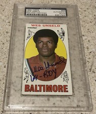 Wes Unseld ROY 69 Bullets 1969 Topps #56 Rookie Card RC PSA Auto Signed HOF