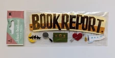 RARE Jolee's Book Report Reading School Scrapbooking Title Stickers