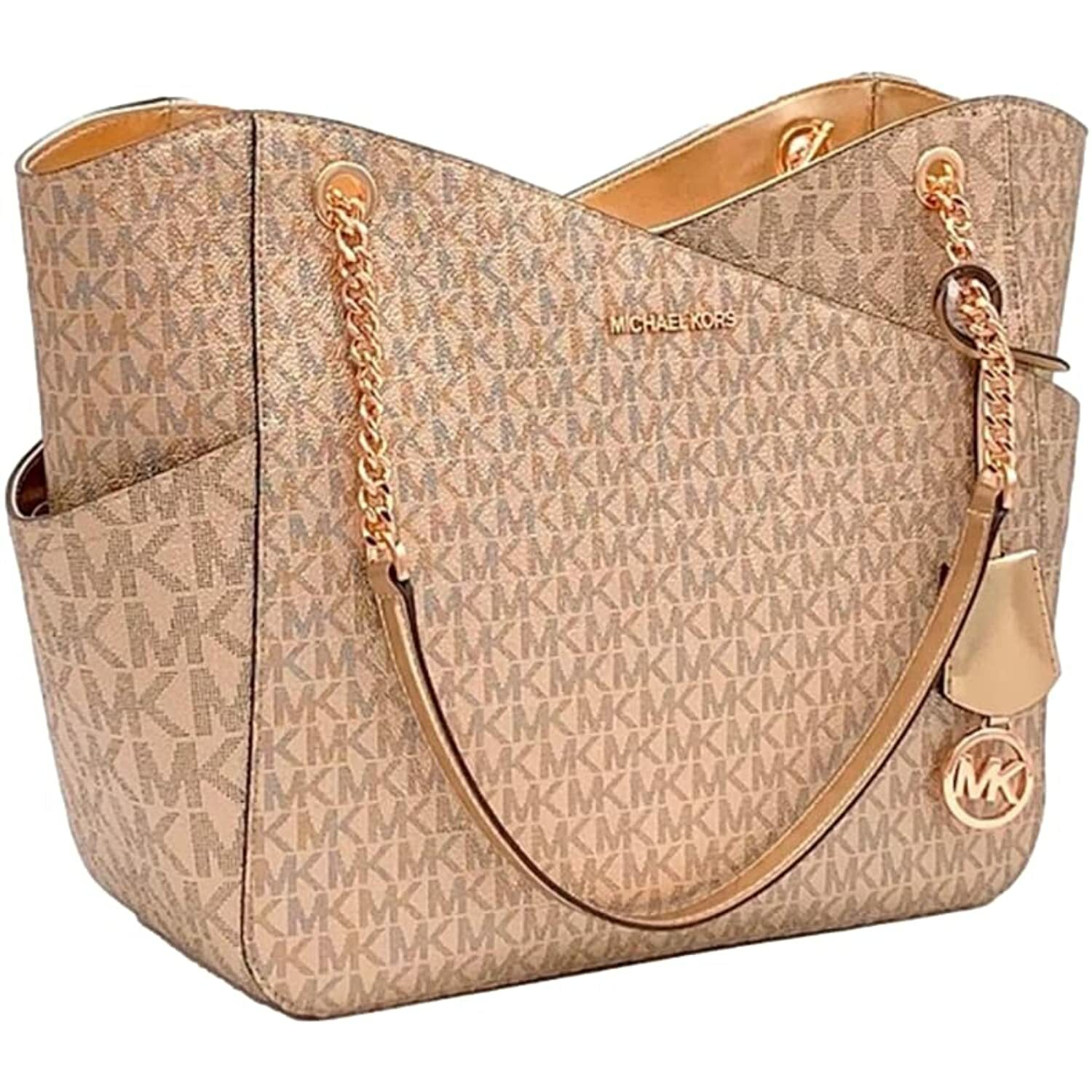 michael kors gold hand bag